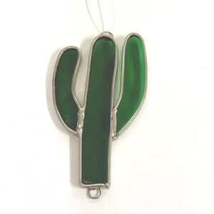 Stained glass cactus suncather Southwestern Desert decor